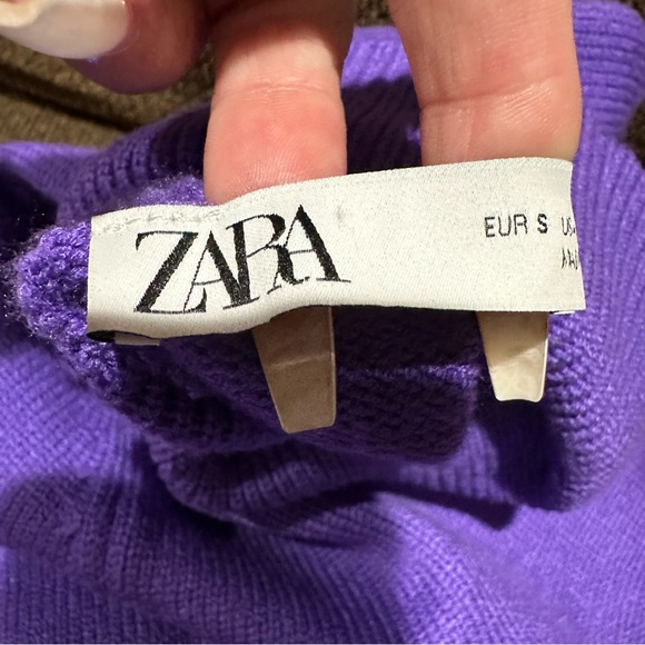 Zara purple turtleneck sweater size small! NWOT!!#130 - Picture 3 of 4